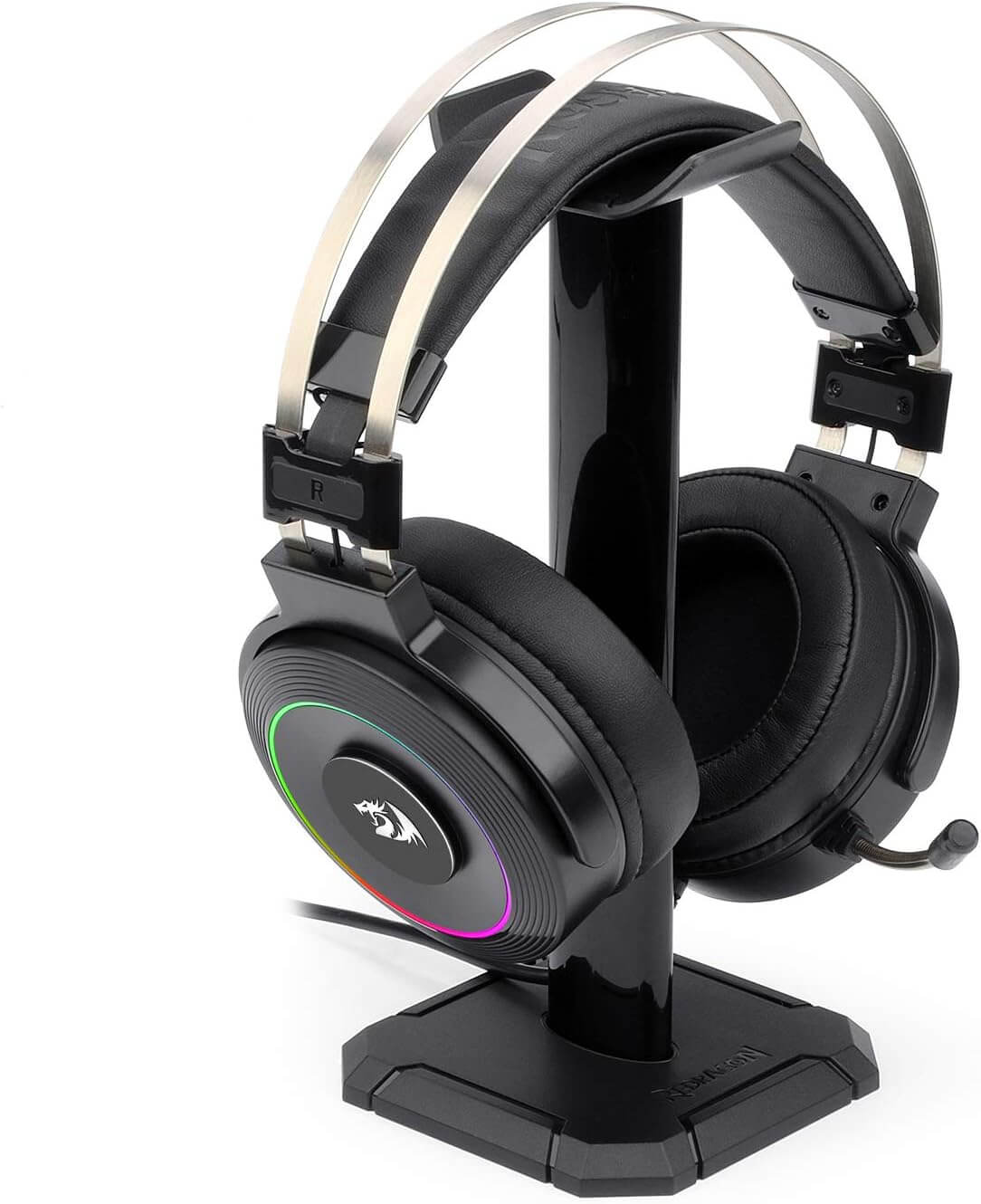 Redragon H320-1 Lamia 2 Gaming Headset with 7.1 Surround Sound, Volume Control, Noise Cancelling, RGB Light, Stand, Over Ear Wired Headphone, with Mic for PC, PS4, Black Redragon H320-1 Lamia 2 Gaming Headset with 7.1 Surround Sound, Volume Control, Noise Cancelling, RGB Light, Stand, Over Ear Wired Headphone, with Mic for PC, PS4, Black